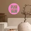 Tekst - Bold - Roze Wandcirkel kunststof plaat 5mm dik klein -sfeer1