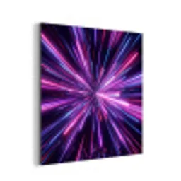 Lichtsnelheid - Ruimte - Roze - Paars aluminium wit klein -3d