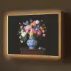 Rozen - Bloemen - Vaas - Boeket Light Box met batterij (Wandlamp) middel -z3d_website