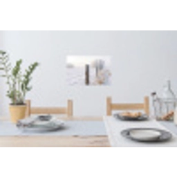 Hek - Sneeuw - Mist - Platteland - Nostalgisch Muursticker klein -eettafel