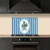 Illustratie - Bessen - Blauw - Strepen keuken achterwand spatscherm klein -sfeer1