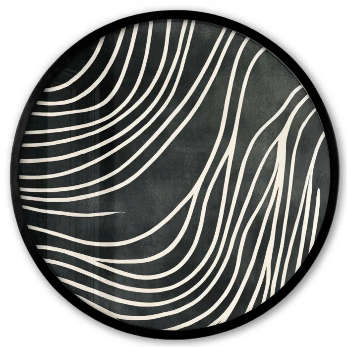 Lijnen - Patroon - Abstract - Wit Fotolijst rond zonder passe partout klein -3d
