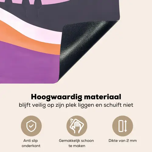 Abstract - Heuvels - Bomen - Groen Inductie beschemer met haakjes klein -ky-onderkant-nl