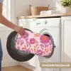 Bloemenpatroon - Roze - Oranje - Bloemen Badmat klein -USP_WasbaarNL