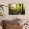 Bos - Bomen - Pad - Zon - Planten - Bladeren - Natuur canvas 2cm klein -sfeer1
