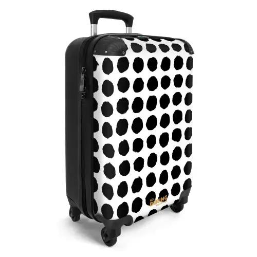Ruwe stippen in rastervorm NBS - Handbagage koffer - Volwassenen Unisex middel -productfoto_3d