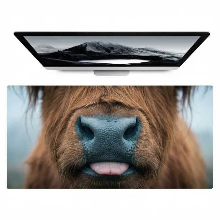 Schotse hooglander - Neus - Bruin Muismat XXL klein -zzz3d