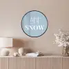 Sneeuw - Winter - Blauw - Let it snow Fotolijst rond zonder passe partout klein -sfeer3