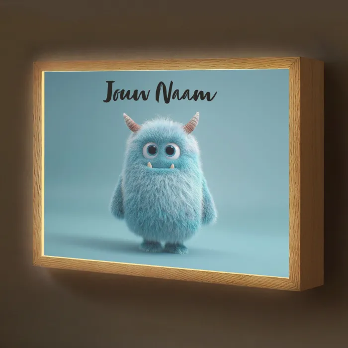 Monster - Blauw Light Box met batterij (Wandlamp kind) middel -z3d_website