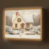Kerst - Huis - Winter - Sneeuw Light Box met batterij (Wandlamp) middel -z3d_website