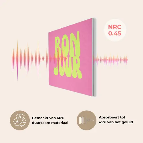 Bonjour - Roze - Fel groen PET vilt klein -USP_NL