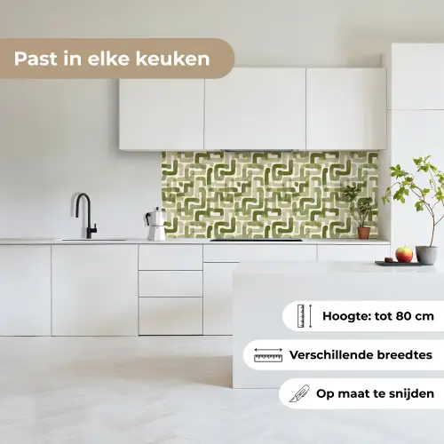 Modern - Grafisch - Groen keuken achterwand 2 middel 871 -sfeer4_NL