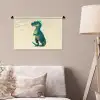 Dinosaurus - Turquoise - Stekels Wandkleed katoen klein -sfeer4