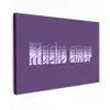 Mucho amor - Paars - Grafisch Tuinposter op houten frame 2 cm dik klein -3d