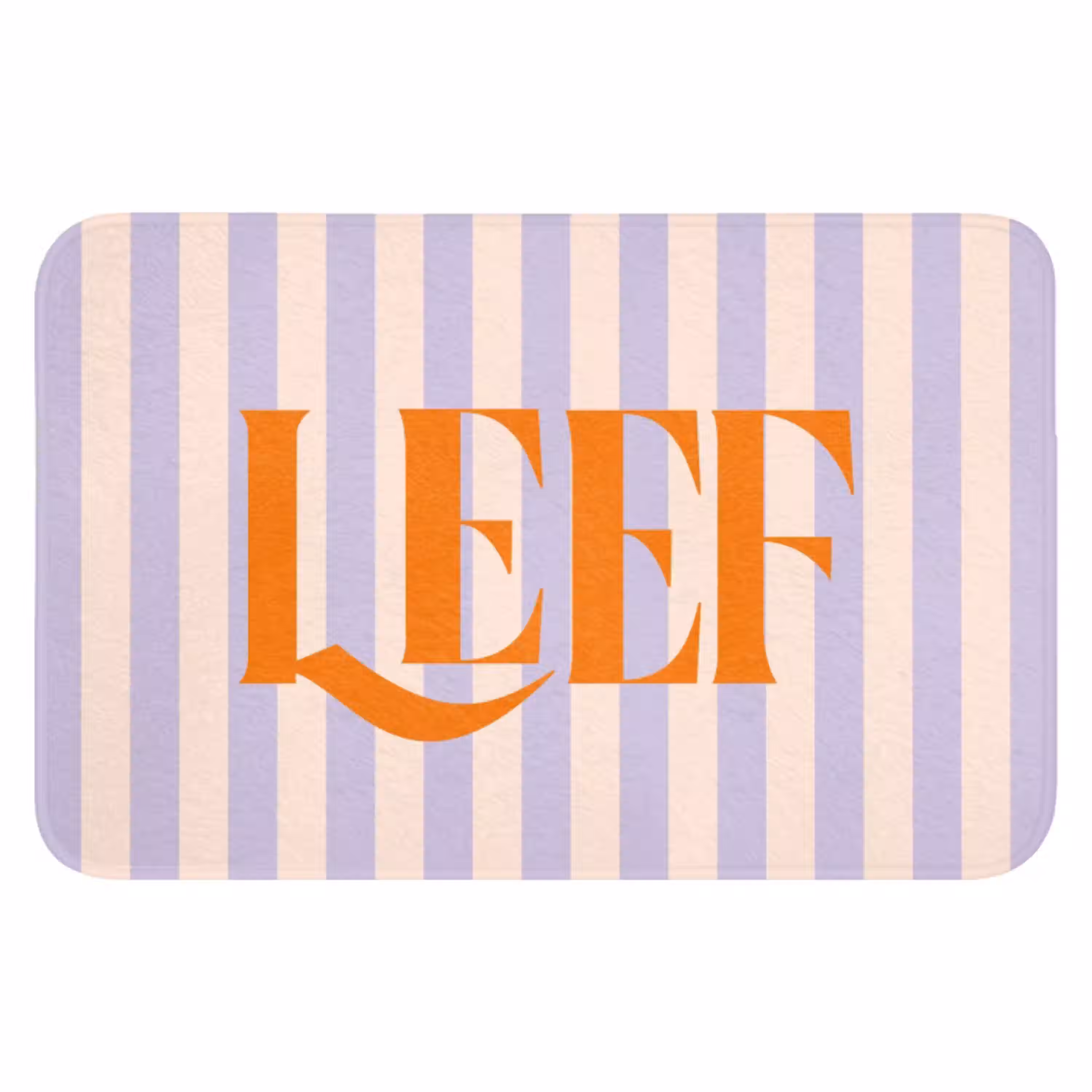 Lila - Oranje - Strepen - Leef WCmat klein -3d