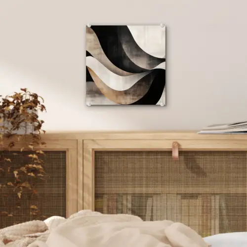 Abstract - Golven - Zwart - Verweerd plexiglas 5mm klein -sfeer4