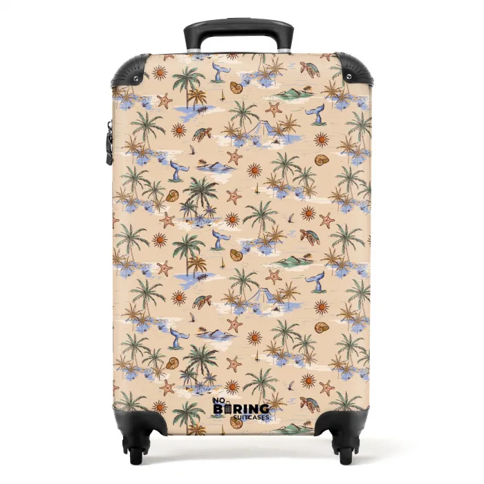 Vakantie eiland print NBS - Handbagage koffer - Volwassenen Unisex middel -productfoto_recht