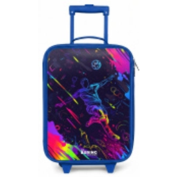 Neon actievolle voetbalspeler Kinderkoffer - Blauw klein -zz3dotto