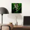 Bloemen - Wit - Bladeren - Lelietjes aluminium wit klein -sfeer5