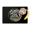 Sardines - Vissen - Rond - Zwart Placemat vinyl groot -zzzproduct_Kitchenyeah-website