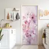 Bloemen - Lila - Watercolor - Kunst deurposter klein -sfeer5