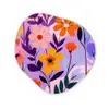 Bloemen - Kleurrijk - Bladeren Wandcirkel Organisch Plexiglas middel -3d