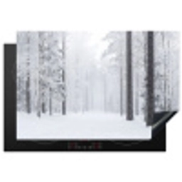 Bos - Sneeuw - Pad - Winter - Stilte Inductie beschermer vinyl 3mm klein -3d