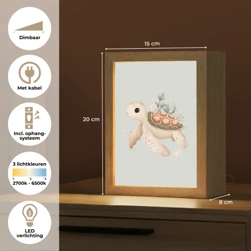 Zeeschildpad - Onderwaterwereld - Pastel Light Box met kabel klein -USP_NL