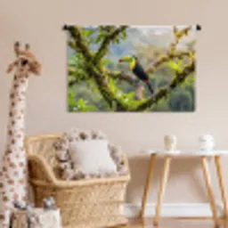 Toekan - Jungle - Natuur - Kleurrijk Wandkleed katoen middel -wsfeer5_kind