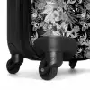 Tropisch vlinder patroon zwart wit NBS - Handbagage koffer - Kinderen Unisex middel -wiel