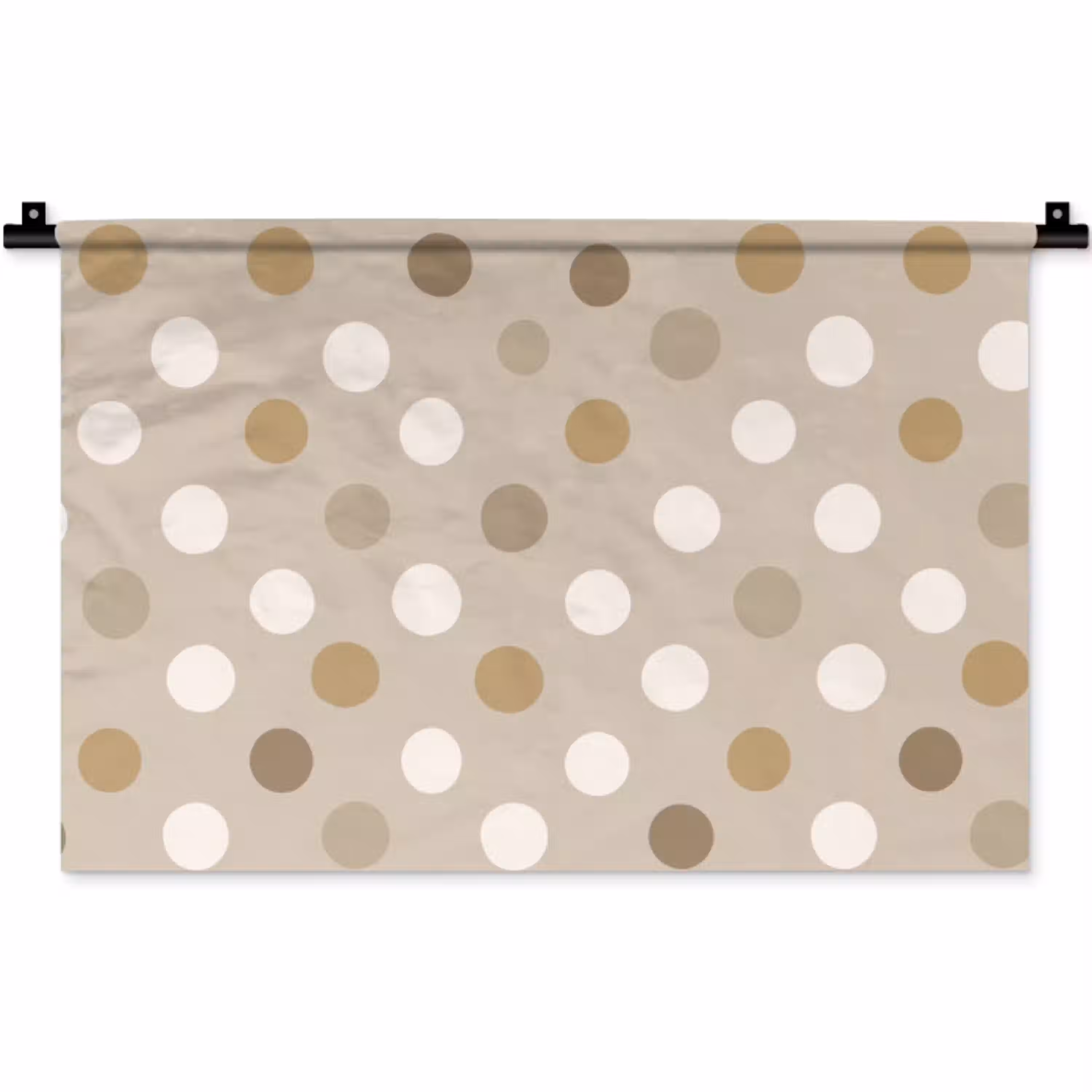Polka - Dots - Beige Wandkleed katoen klein 269 -zz3d