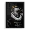 Willem van Oranje - Adriaen Thomasz - Goud - Lens fotolijst zwart zonder passe partout klein -3d