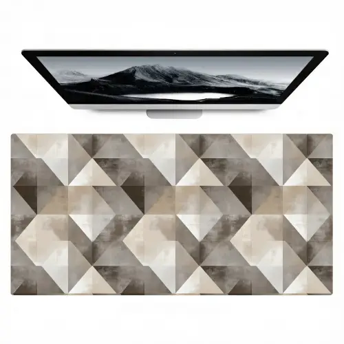 Geometrisch - Motief - Aardetinten Muismat XXL klein 681 -zzz3d