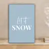 Sneeuw - Winter - Blauw - Let it snow canvas 2cm klein -sfeer1
