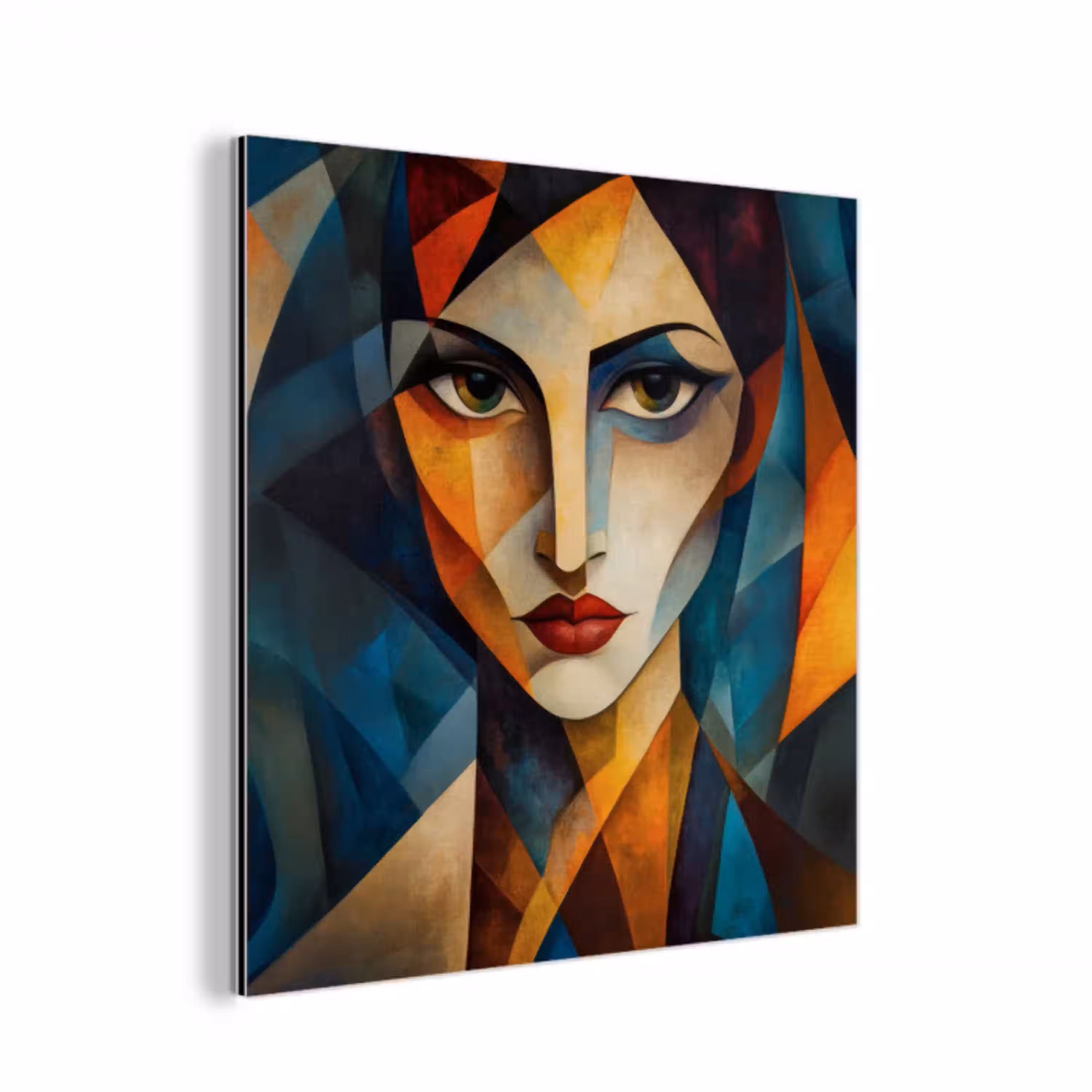 Portret - Abstract - Vormen aluminium wit klein -3d