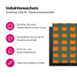 Pompoen - Patroon - Oranje Inductie beschermer vinyl 3mm klein 276 -zzzzzzz-lf-ups