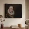 Willem van Oranje - Schilderij - Oude meesters - Kunst Textielframe zwart klein -sfeer3