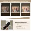 Hond - Bloemen - Roze Light Box met batterij (Wandlamp kind) middel -USP_dimbaarNL