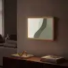 Japandi - Groen - Abstract - Modern Light Box met batterij (Wandlamp) middel -sfeer1