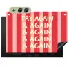 Strepen - Rood - Try again Inductie beschemer met haakjes klein -3d