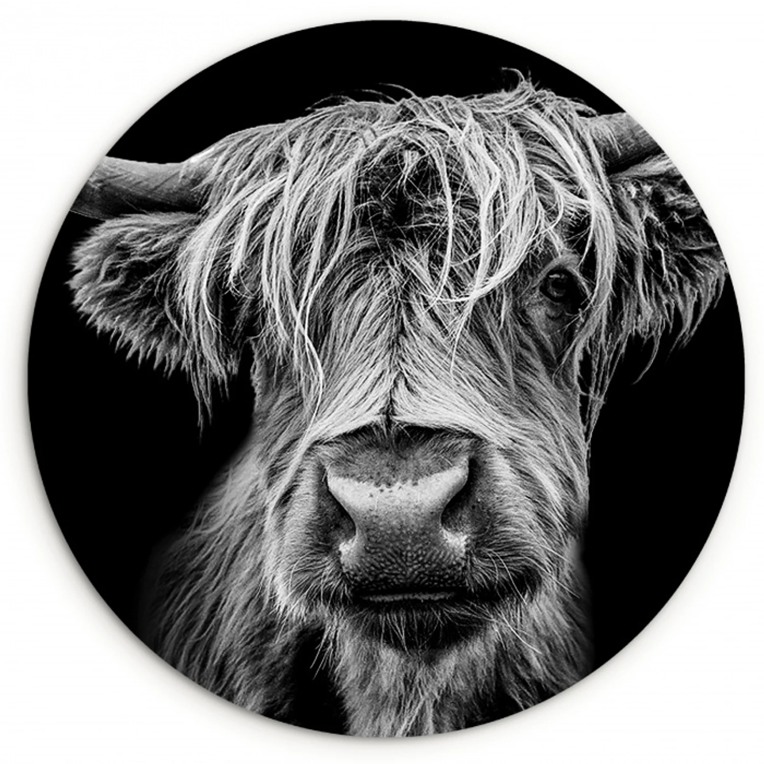 Diepte in Zwart-Wit KitchenYeah - Keuken - Wandcirkel Forex klein -3d