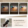 Palm - Zonsondergang - Horizon - Strand - Zee - Tropisch Light Box met batterij (Wandlamp) middel -USP_dimbaarNL