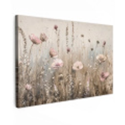 Bloemen - Roze - Modern - Beige canvas 2cm klein -z3d