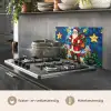 Kerstman - Glas - Kleurrijk keuken achterwand spatscherm klein -usp_NL