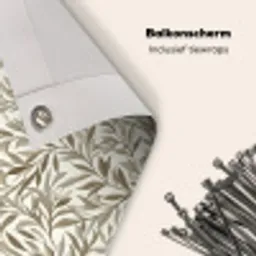 Takken - Botanisch - Taupe Balkonbeschermer Duitsland klein 596 -closeup_NL