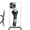 Bokshandschoen - Zwart - Hand Hoesje iPhone 16 Pro Max met koord klein -3d