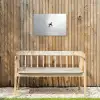 Minimalistisch - Silhouet - Zwart - Vliegtuig Tuinposter op houten frame 2 cm dik klein -sfeer4