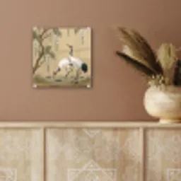 Kraanvogels - Water - Beige plexiglas 5mm klein -sfeer5