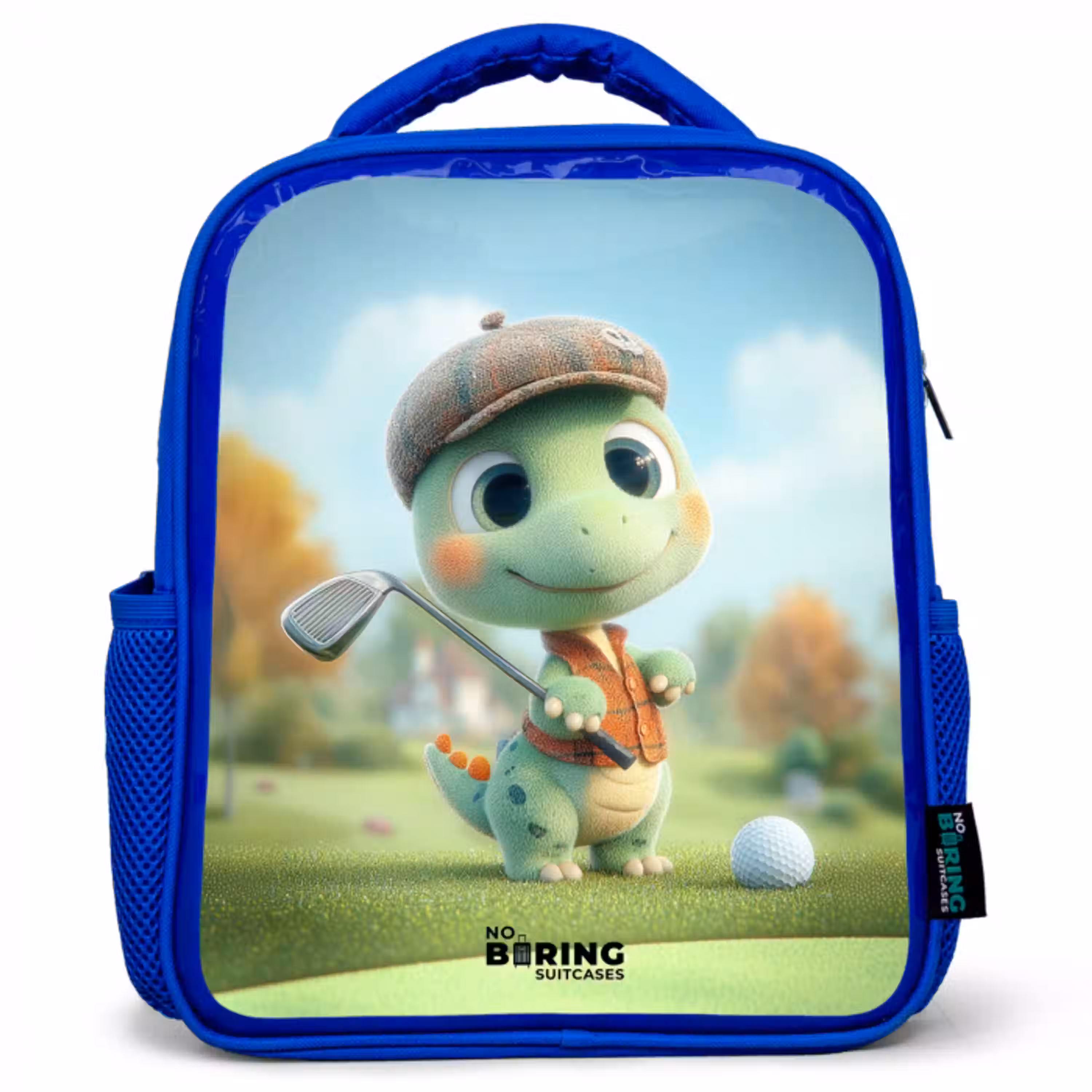 Golf - Dino - Groen Kinderrugzak - Blauw middel -3d