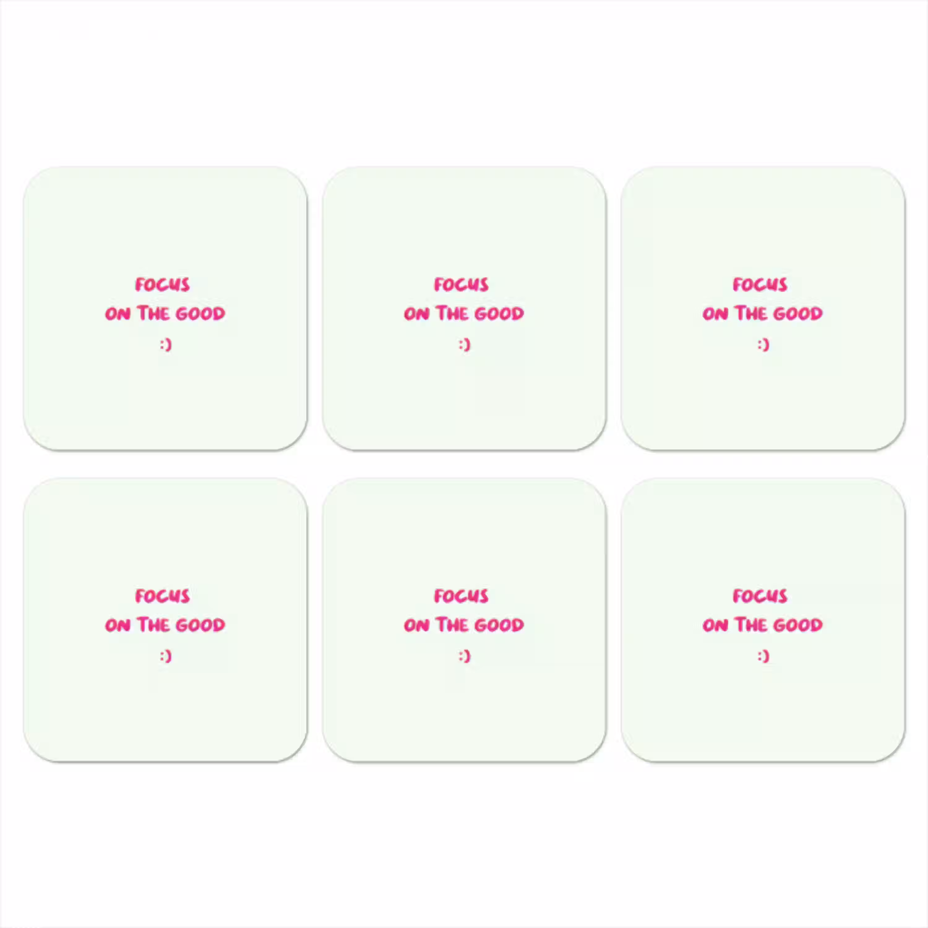 Focus - Beige - Roze - Smiley onderzetter kurk middel -3d